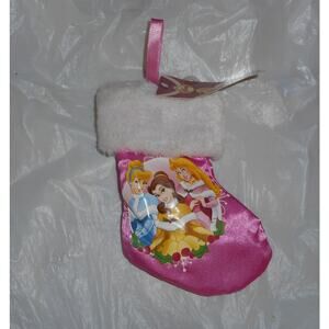 3 Disney Princesses on 7" Mini Christmas Stocking by Ruz